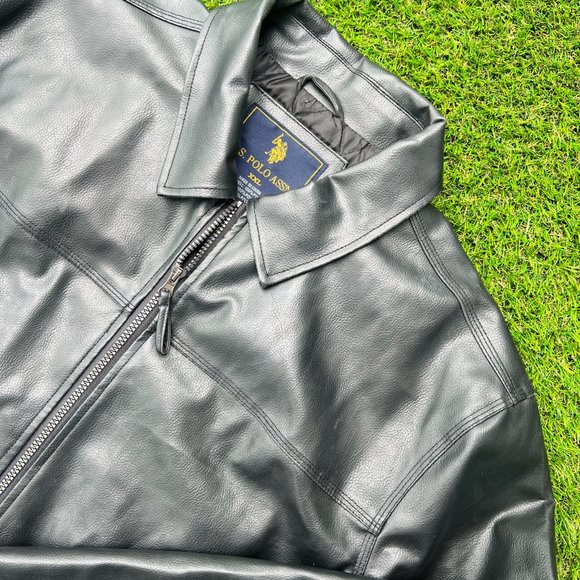 VINTAGE US POLO ASSN Quilted Leather Jacket - Picture 2 of 2